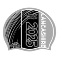 Lancashire County ASA County Championships 2025 Silicone Suede Swimming Cap - Silver-Event-Lancashire-SwimPath
