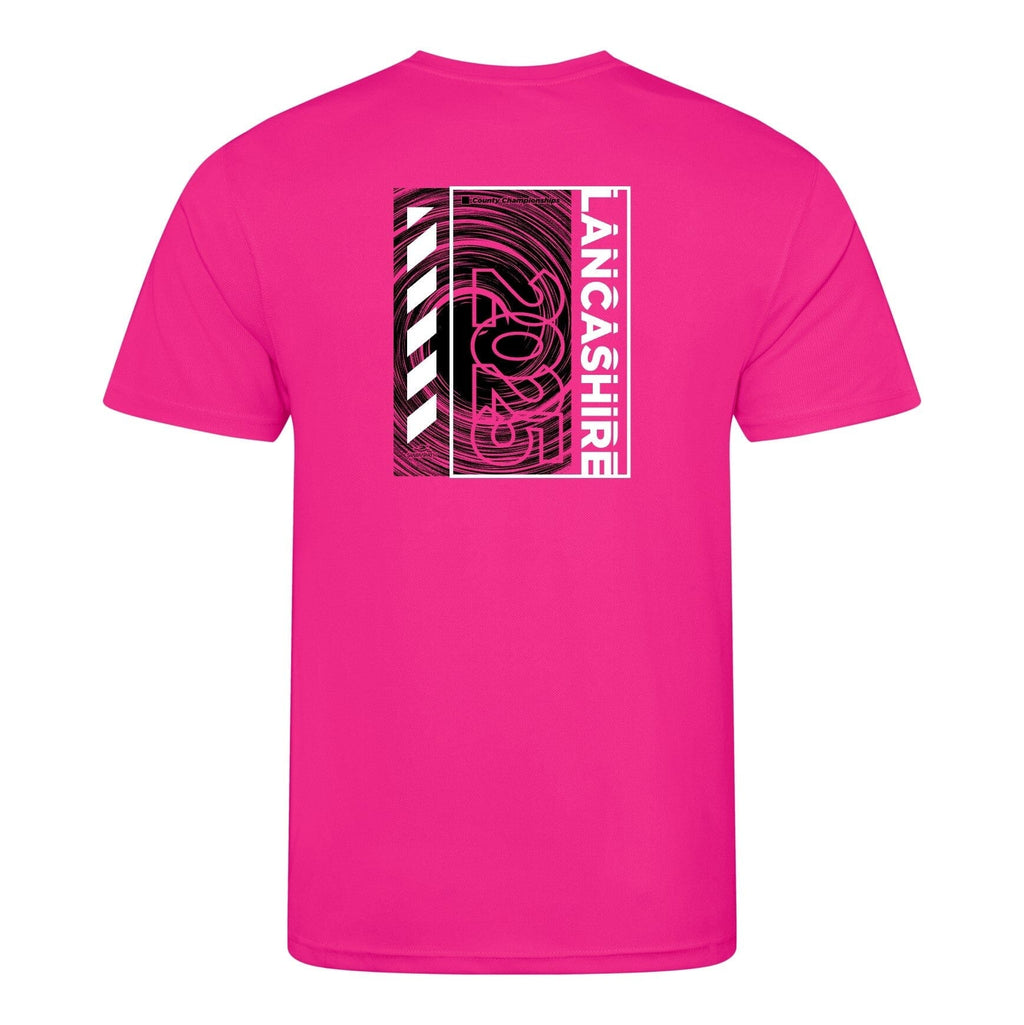 Lancashire County ASA County Championships 2025 T-Shirt - Hyper Pink-Event-Lancashire-SwimPath
