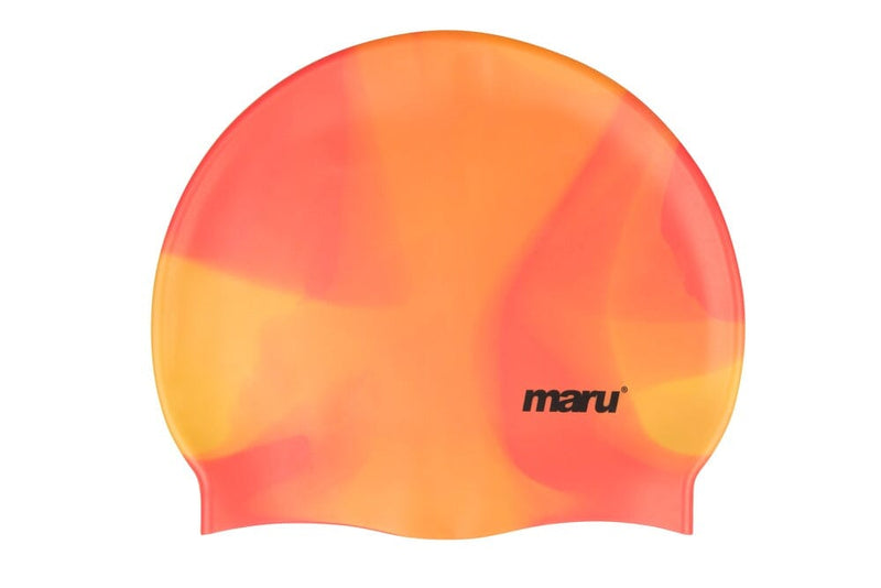 Maru Swimming Cap - Orange/Multi-Swimming Caps-Maru-SwimPath