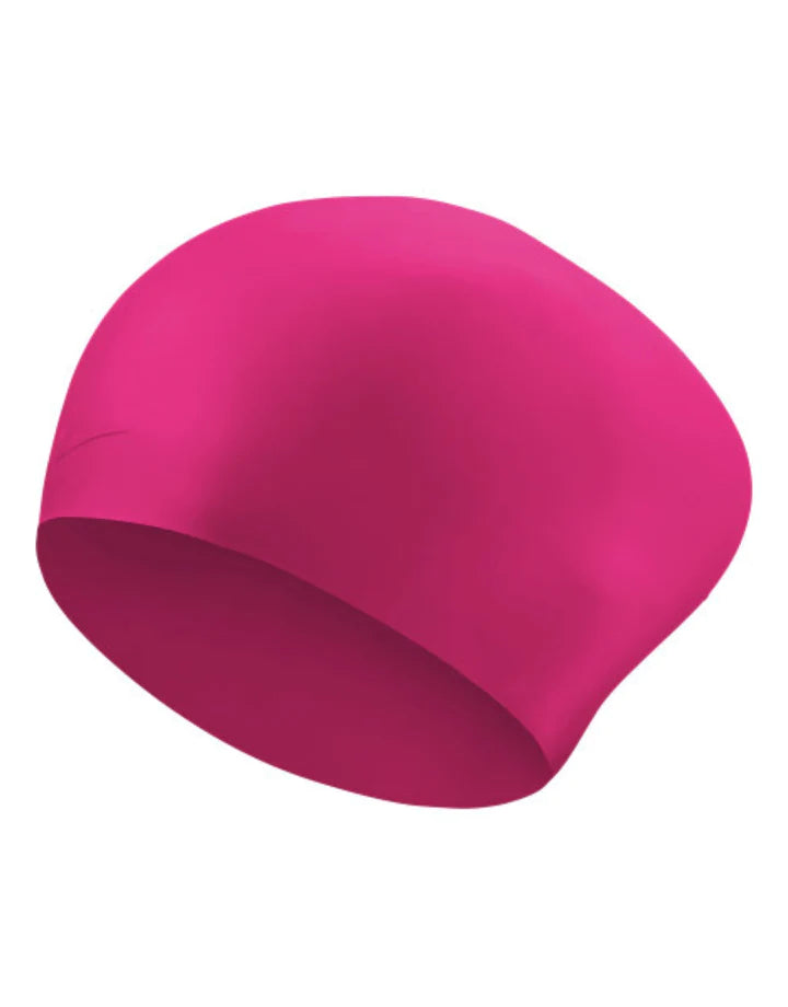 Nike Long Hair Silicone Swimming Cap - Pink-Swimming Caps-Nike-Pink-SwimPath