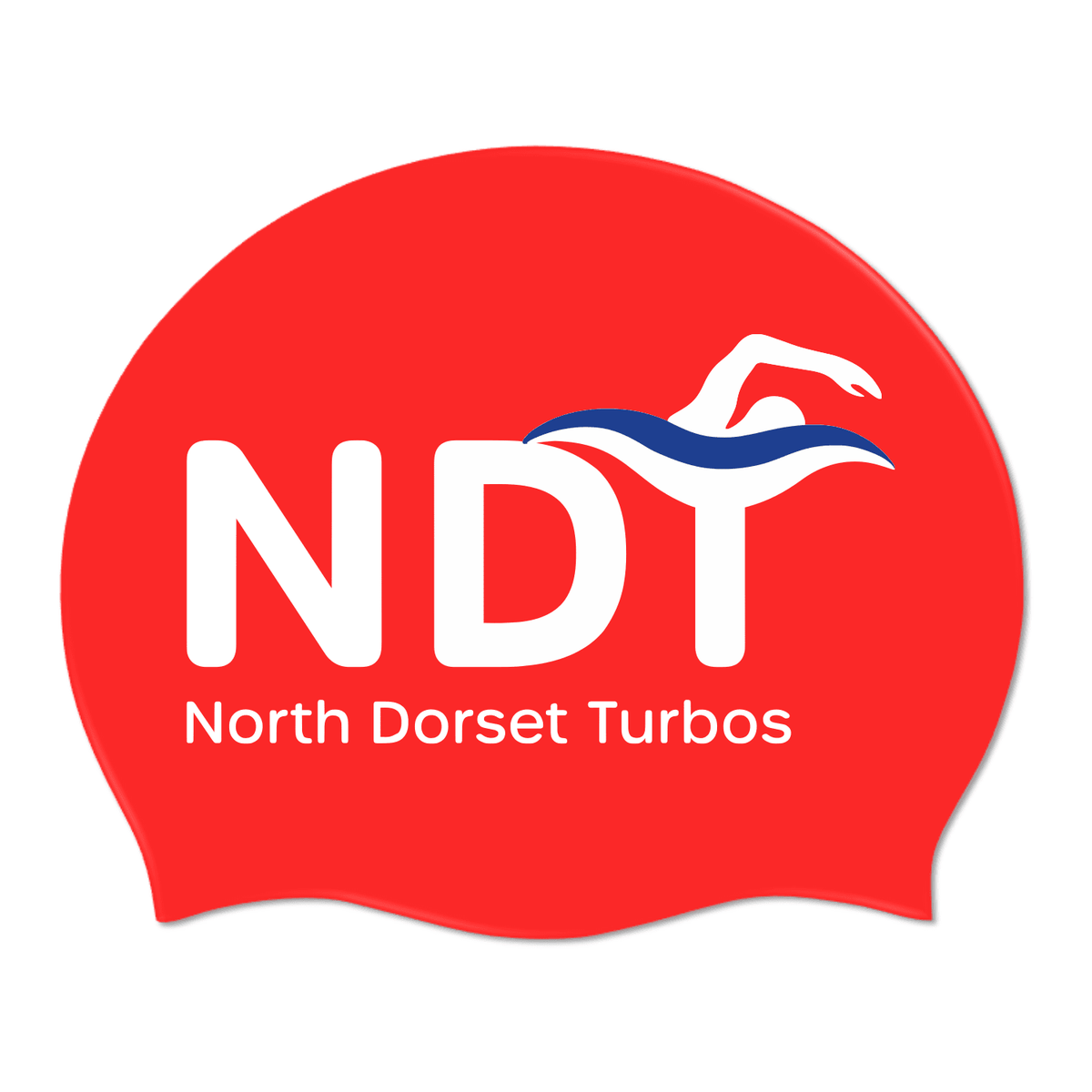 North Dorset Turbos Swimming Club Team Silicone Suede Swimming Cap-Team Kit-North Dorset Turbos-SwimPath