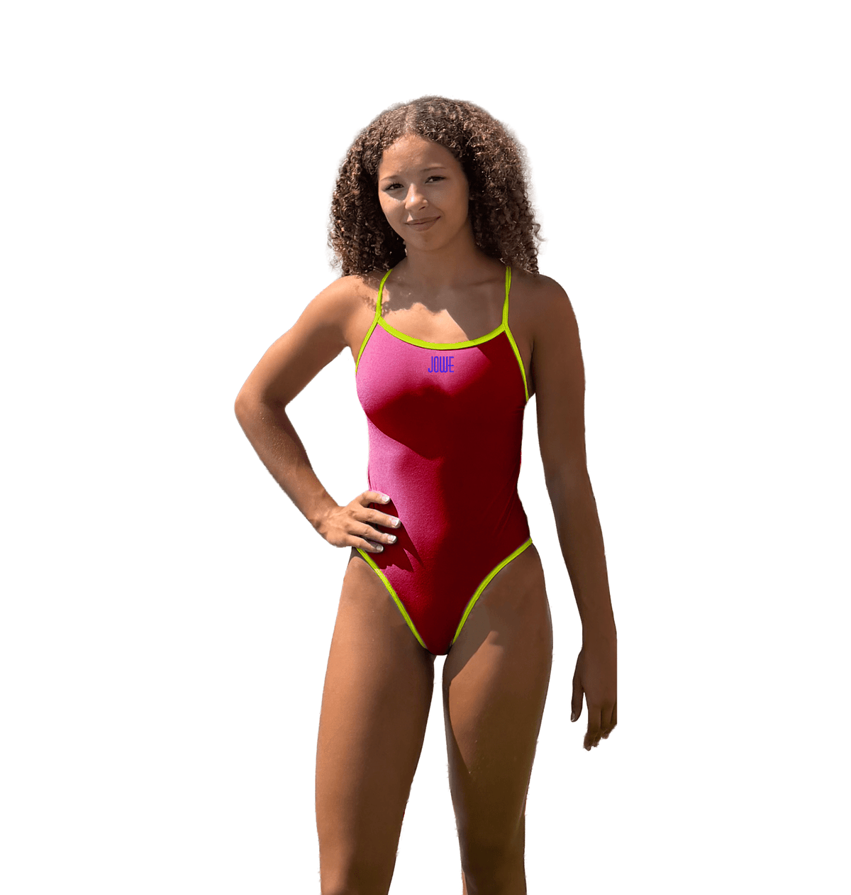 Jowe Women's Reversible Tie-Back Swimsuit - Neon Cherry/New Cancun-Swimsuit-Jowe-SwimPath
