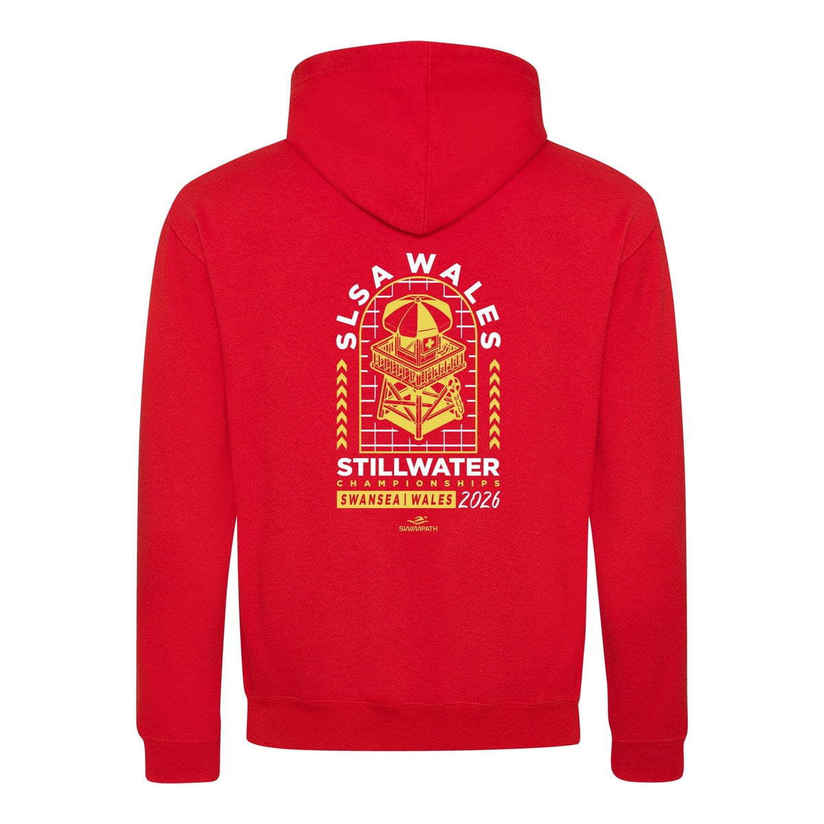 SLSA Wales Stillwater Championships 2026 Hoodie - Fire Red / Jet Black-Event-SLSA Wales-SwimPath