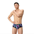 Speedo 13.5 cm Allover Mens Briefs - Black/Purple-Briefs-Speedo-SwimPath