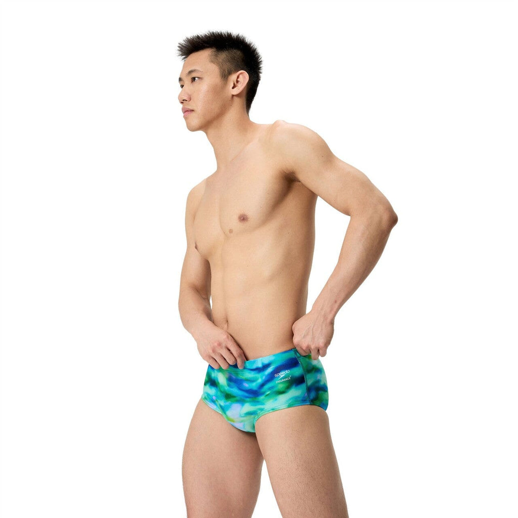 Speedo 13.5 cm Allover Mens Briefs - Turquoise/Dark Green – SwimPath