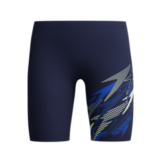 Speedo Boys Medley Logo Jammer - Navy/Blue-Training Jammers-Speedo-SwimPath