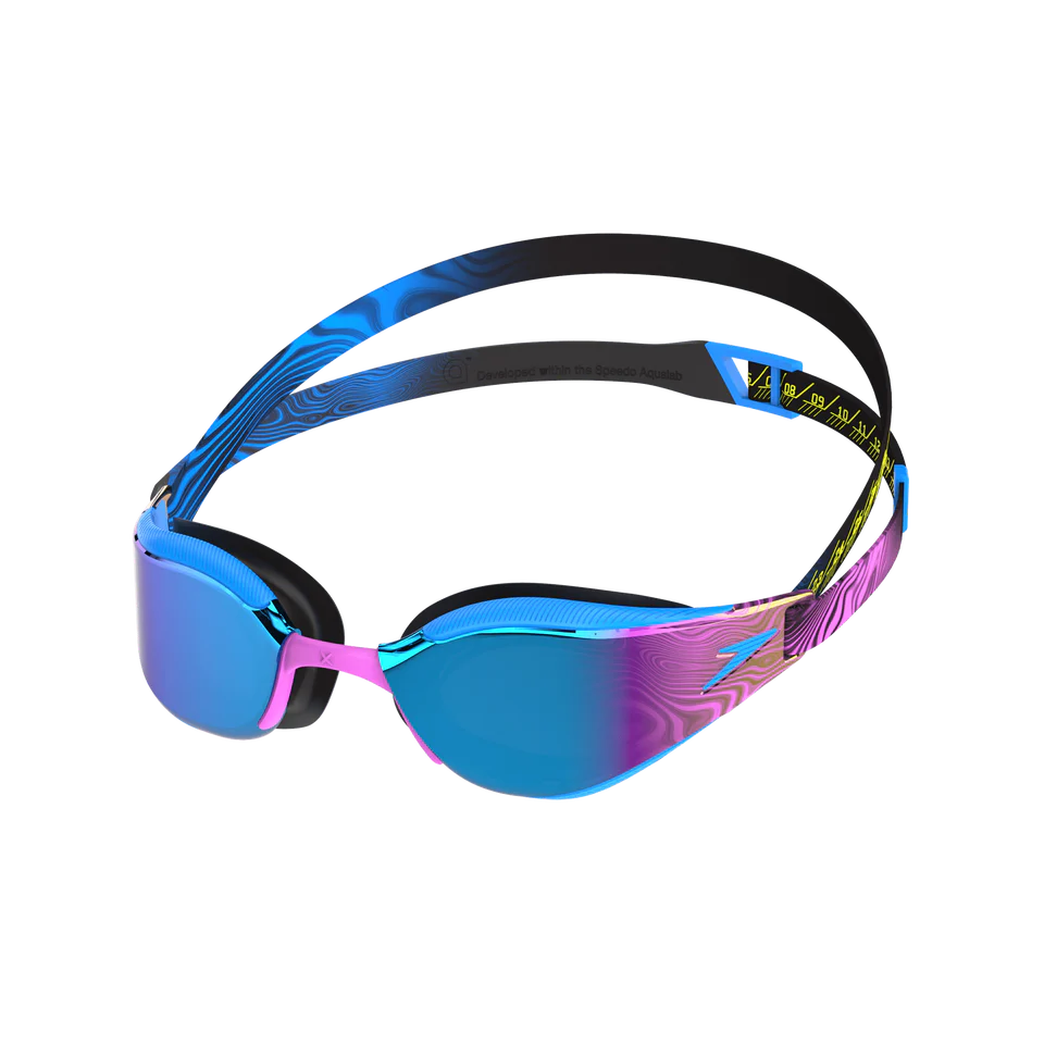 Speedo Fastskin Hyper Elite Mirror Goggles - Mayan Blue / Smoke / Tropical Horizon-Goggles-Speedo-SwimPath