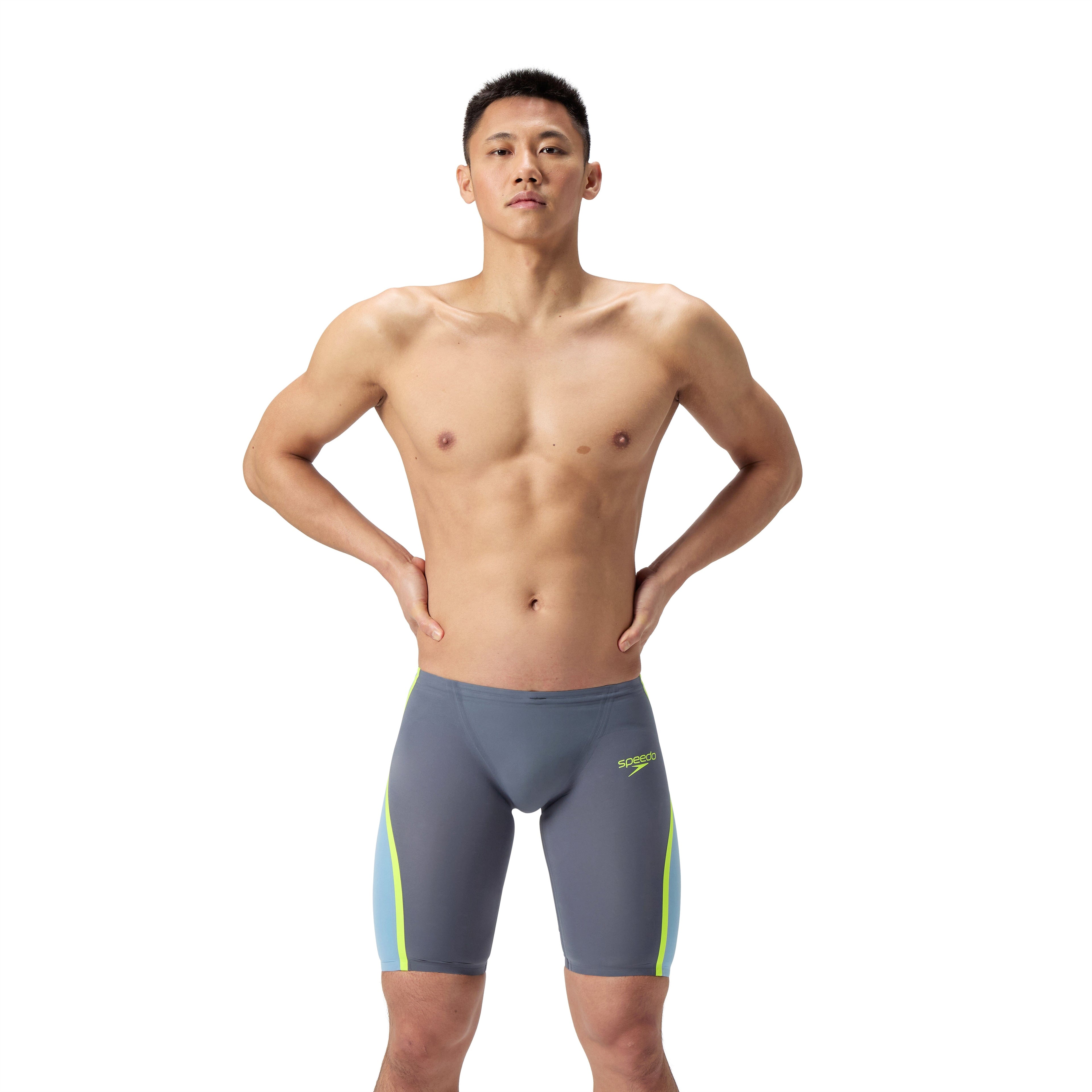 Speedo Fastskin LZR Pure Intent 2.0 Men's Jammers - Lead/Acadia Blue-Jammers-Speedo-SwimPath
