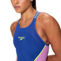 Speedo Fastskin LZR Pure Intent 2.0 Openback Women's Kneeskin - Noble Navy/Jelly/Hyper Yellow