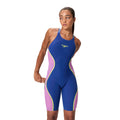 Speedo Fastskin LZR Pure Intent 2.0 Openback Women's Kneeskin - Noble Navy/Jelly/Hyper Yellow