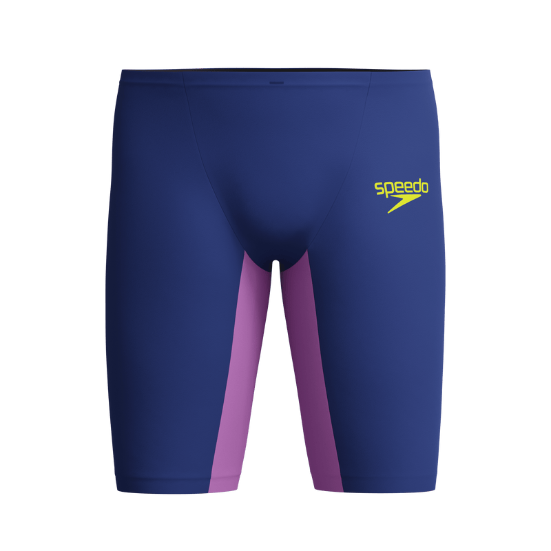 Speedo Fastskin LZR Pure Valor 2.0 Mens Jammers - Noble Navy/Jelly/Hyper Yellow-Jammers-Speedo-SwimPath