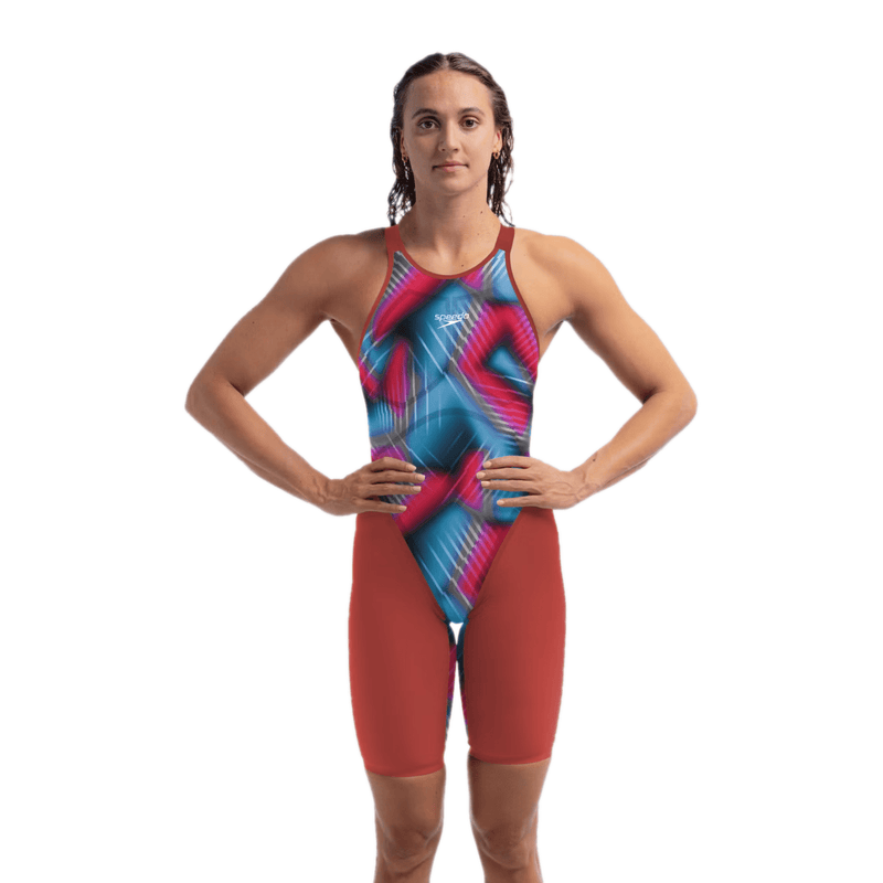 Speedo Fastskin LZR Pure Valor 2.0 Openback Womens Kneeskin Flame Re SwimPath