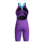 Speedo Fastskin LZR Pure Valor 2.0 Openback Womens Kneeskin - Galaxy Grape/Mayan Blue-Kneeskin-Speedo-SwimPath