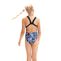 Speedo Girl's Digital Allover Leaderback Swimsuit - Black/Blue-Swimsuit-Speedo-SwimPath