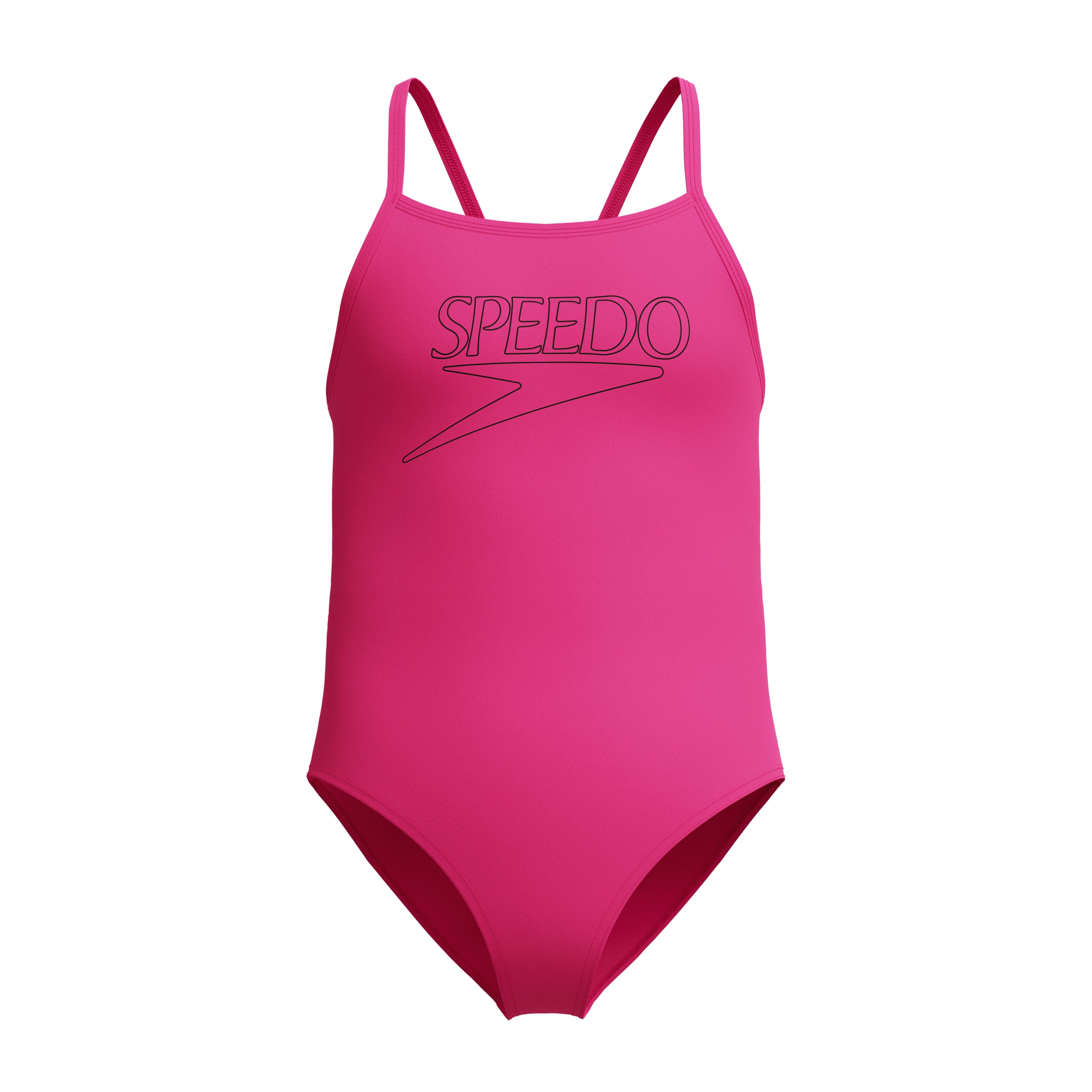 Speedo Girls Endurance+ Logo Thinstrap Swimsuit - Pink-Swimsuit-Speedo-SwimPath