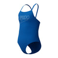 Speedo Girls Endurance+ Logo Thinstrap Swimsuit - Royal-Swimsuit-Speedo-SwimPath