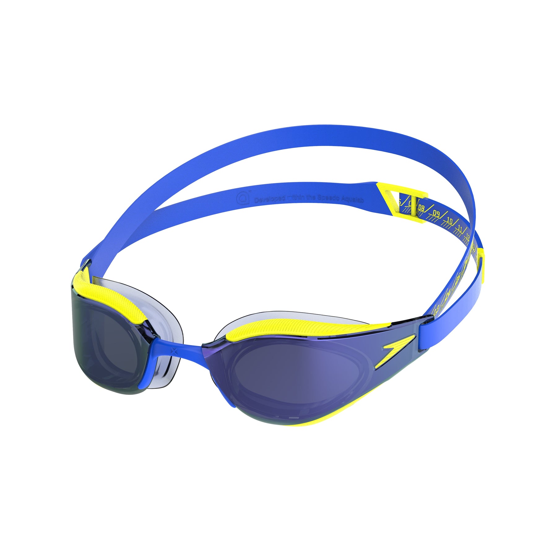 Speedo Hyper Elite Mirror Goggles Blue/Yellow – SwimPath