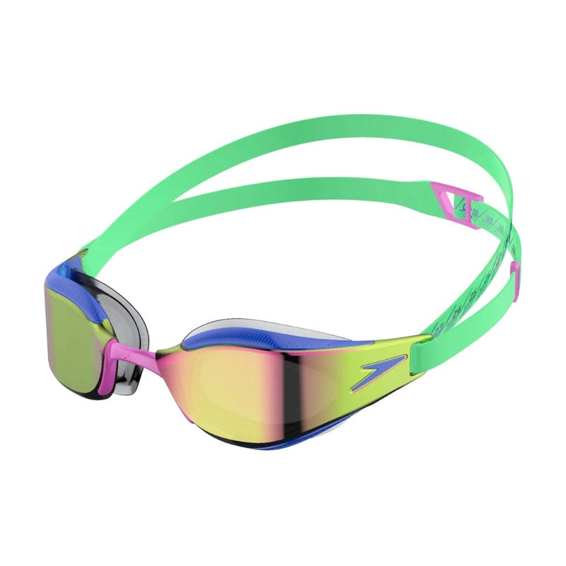 Speedo Hyper Elite Mirror Goggles - Green/Blue-Goggles-Speedo-SwimPath