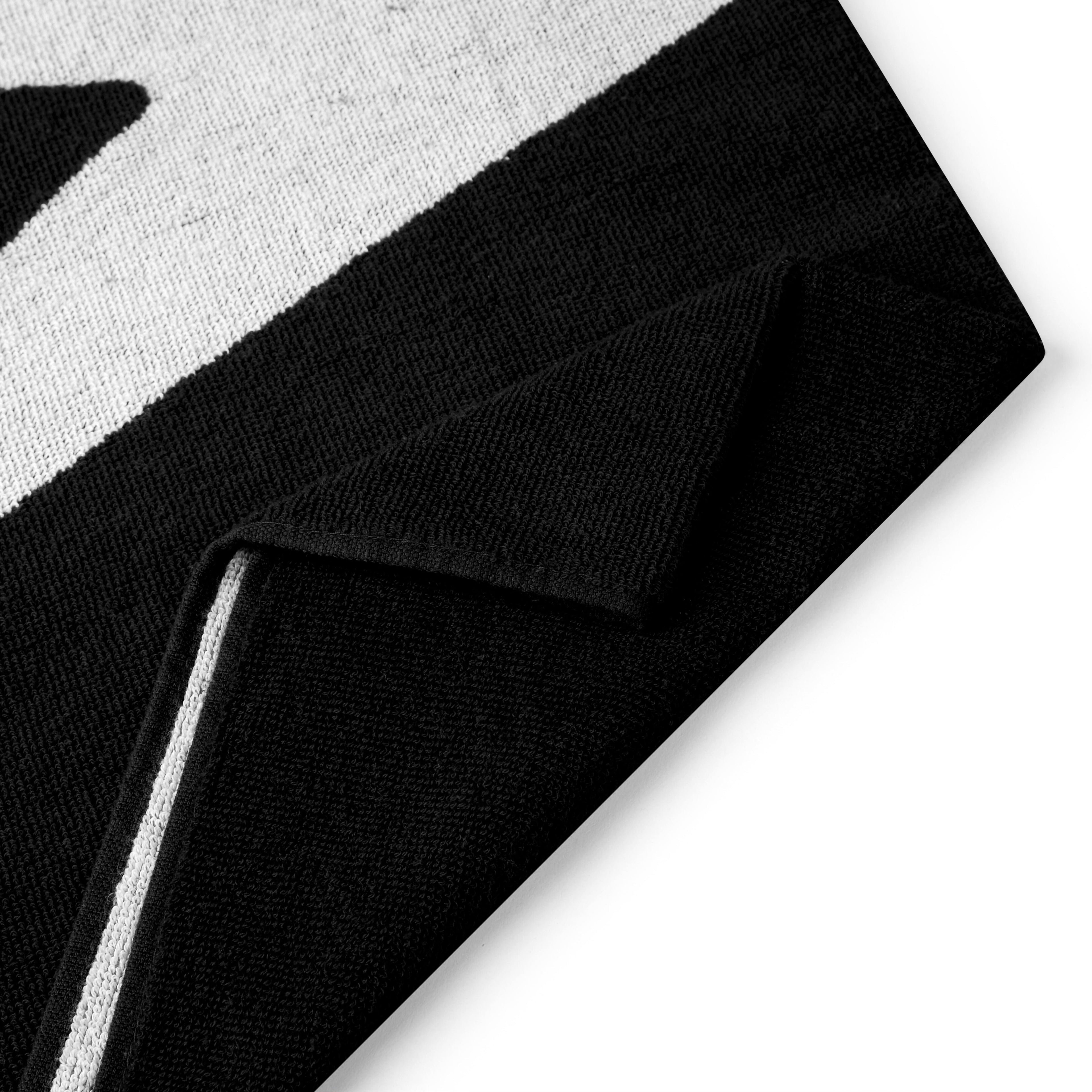 Speedo Logo Towel - Black/White-Sports Towels-Speedo-SwimPath
