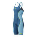 Speedo Girls Fastskin HyperSpark Solid Openback Kneeskin - Night/Sevres Blue-Kneeskin-Speedo-SwimPath