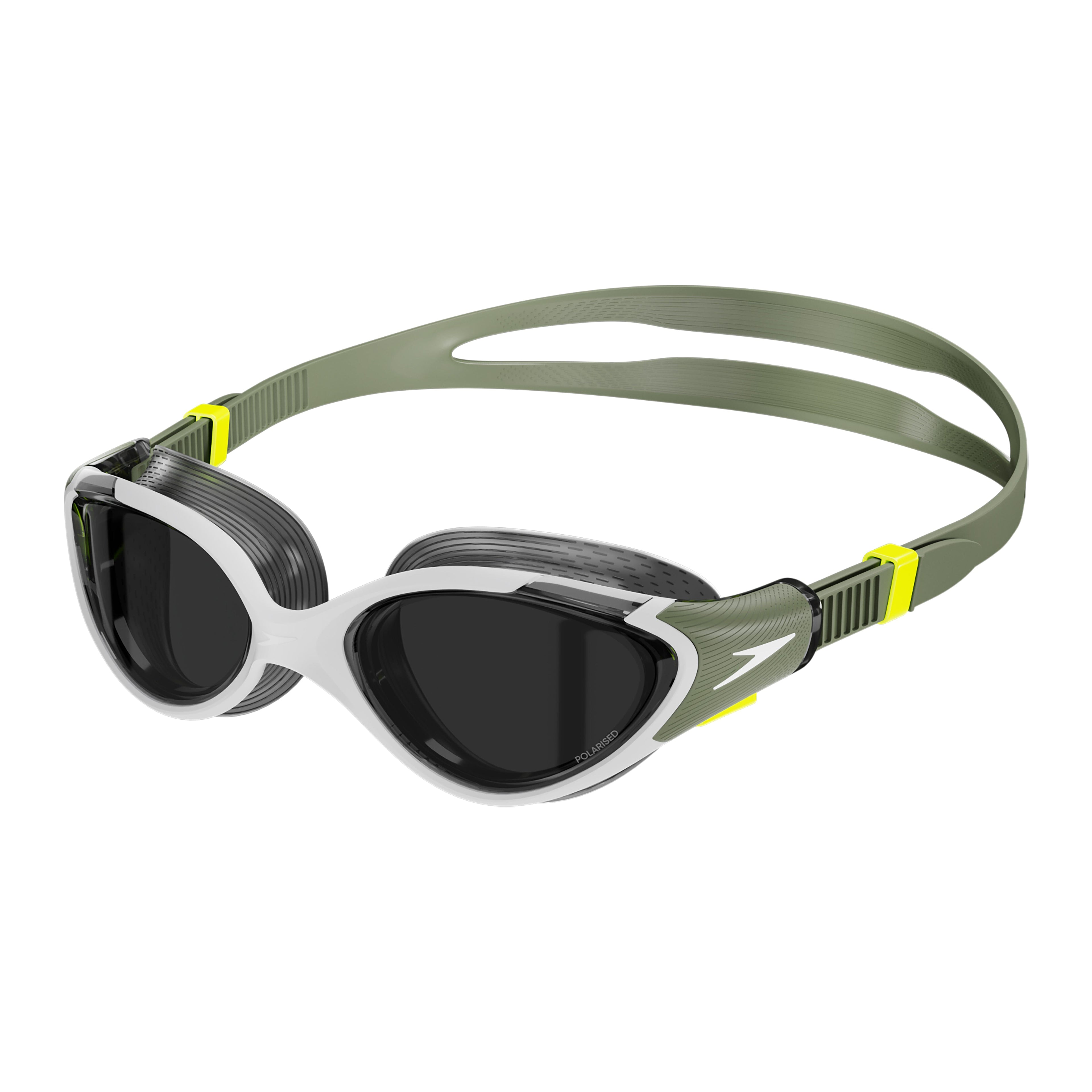 Speedo Women's Polarised Biofuse 2.0 Goggles - Green/White-Goggles-Speedo-SwimPath