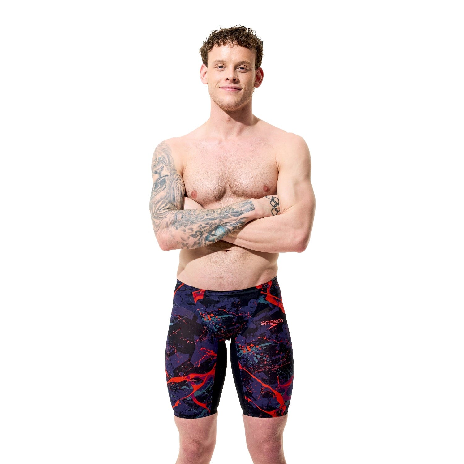 Speedo Fastskin LZR Pure Valor 2.0 Mens Jammers - Black Ember/Black-Jammers-Speedo-SwimPath