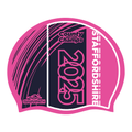 Staffordshire County ASA County Championships 2025 Silicone Suede Swimming Cap - Neon Pink-Event-Staffordshire-SwimPath