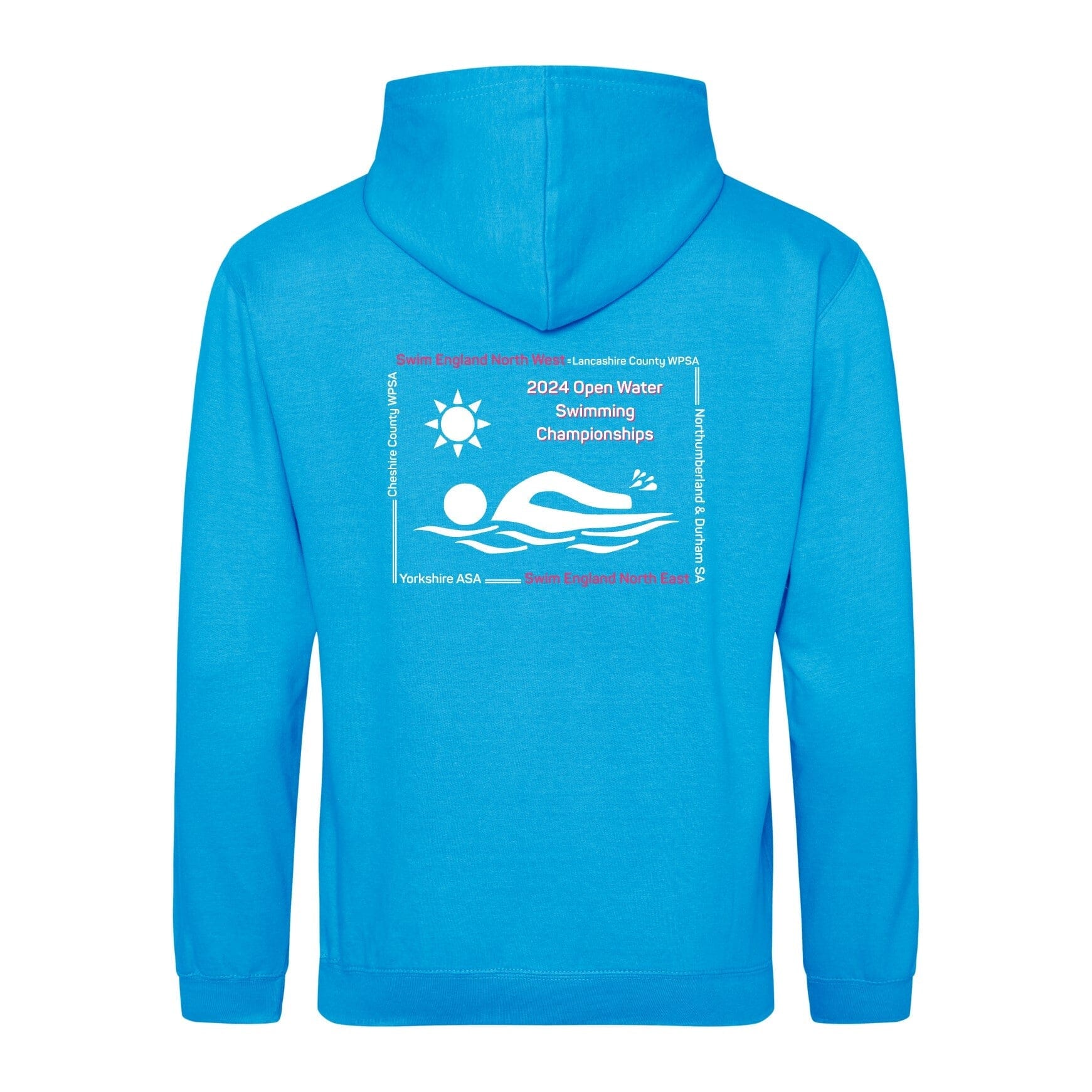 Swim England North West / North East Open Water Regional Championships 2024 Hoodie - Hawaiian Blue-Event-Swim England North West North East-SwimPath