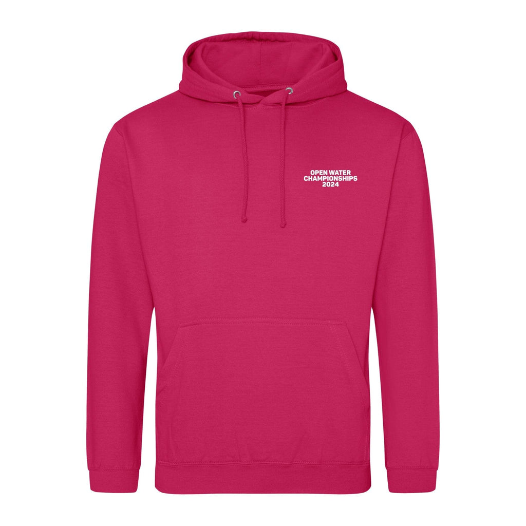 Swim England North West / North East Open Water Regional Championships 2024 Hoodie - Hot Pink-Event-Swim England North West North East-SwimPath
