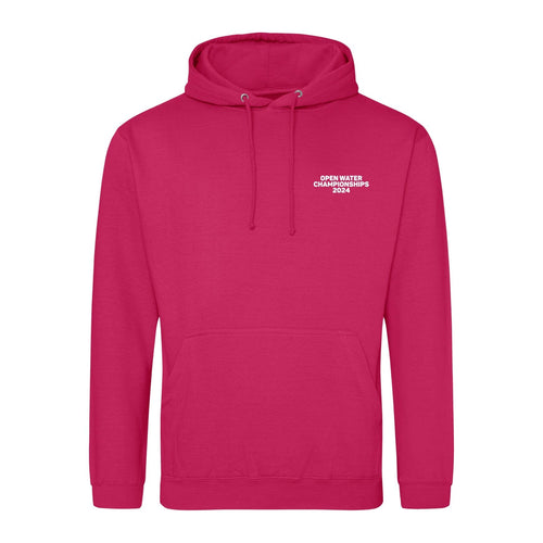 Swim England North West / North East Open Water Regional Championships 2024 Hoodie - Hot Pink-Event-Swim England North West North East-SwimPath