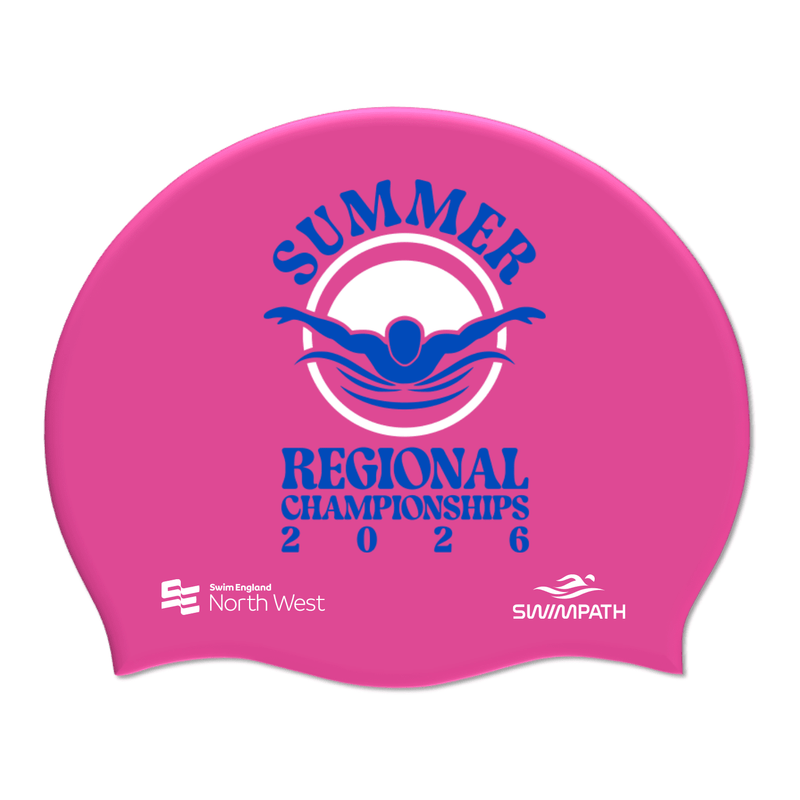 Swim England North West Summer Regional Championships 2026 Silicone Suede Swimming Cap - Pink-Event-Swim England North West-SwimPath