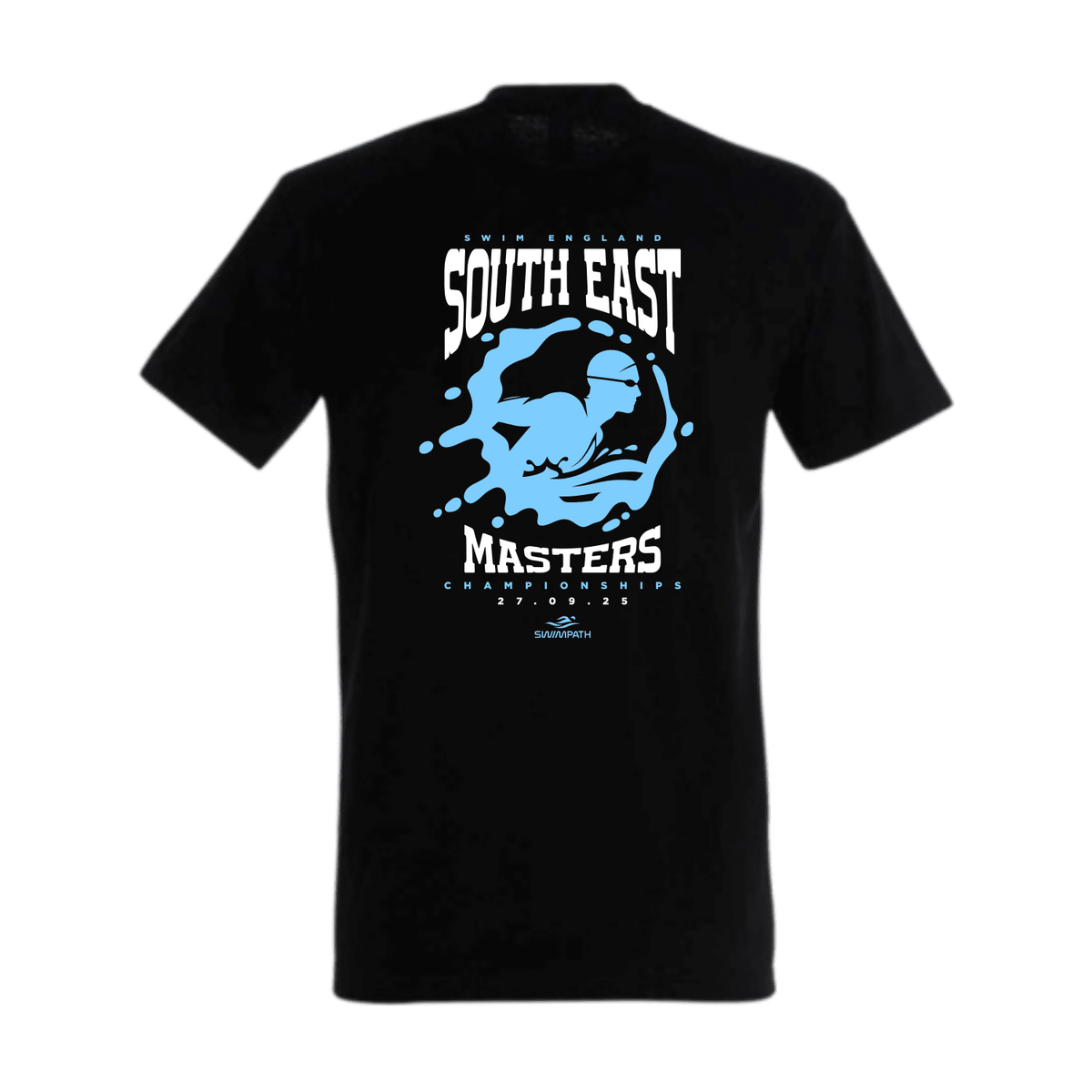 Swim England South East Masters Championships 2025 T-Shirt - Deep Black-Event-Swim England South East-SwimPath