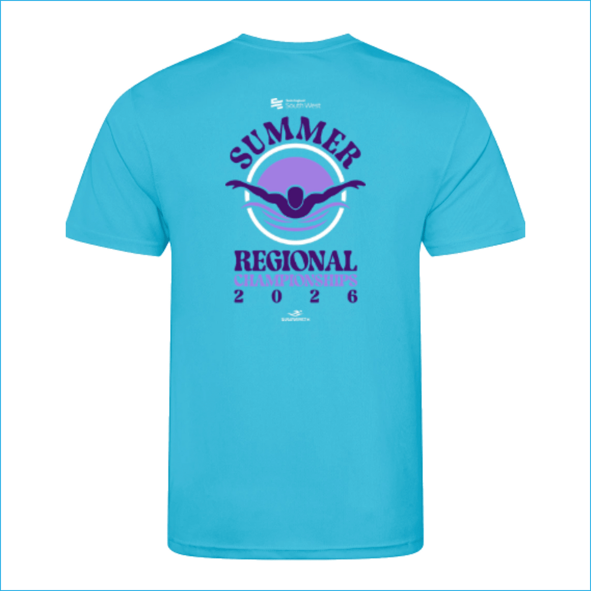 Swim England South West Summer Regional Championships 2026 T-Shirt - Hawaiian Blue-Event-Swim England South West-SwimPath