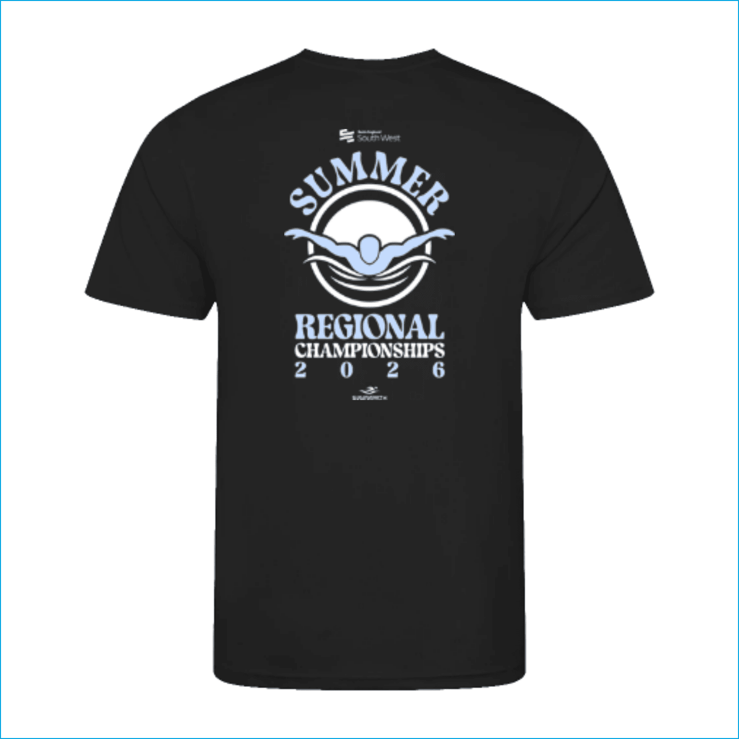 Swim England South West Summer Regional Championships 2026 T-Shirt - Jet Black-Event-Swim England South West-SwimPath