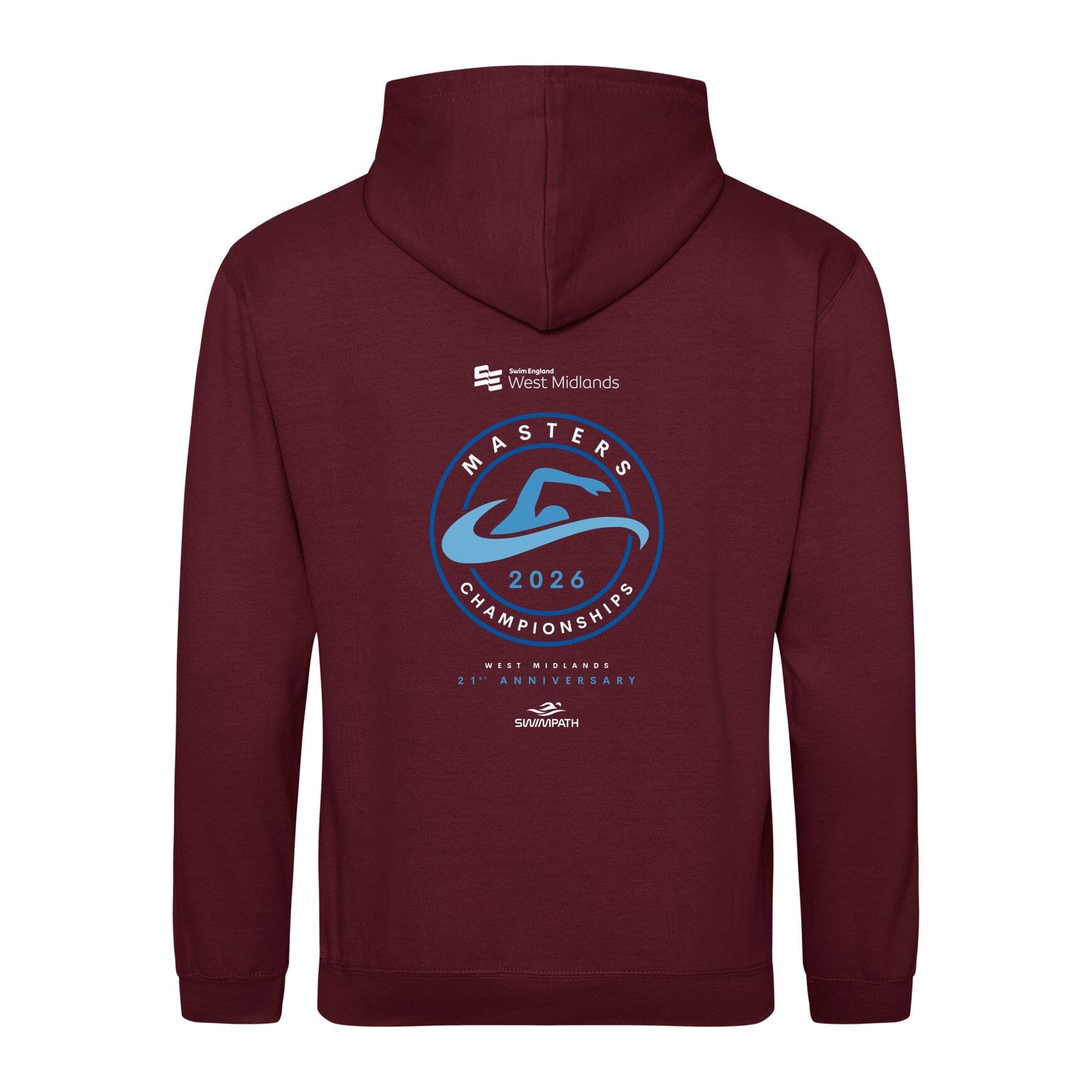 Swim England West Midlands Masters Championships 2026 Hoodie - Burgundy-Event-Swim England West Midlands-SwimPath