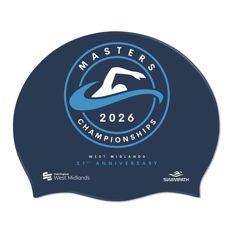 Swim England West Midlands Masters Championships 2026 Silicone Swimming Cap - Dark Navy-Event-Swim England West Midlands-SwimPath
