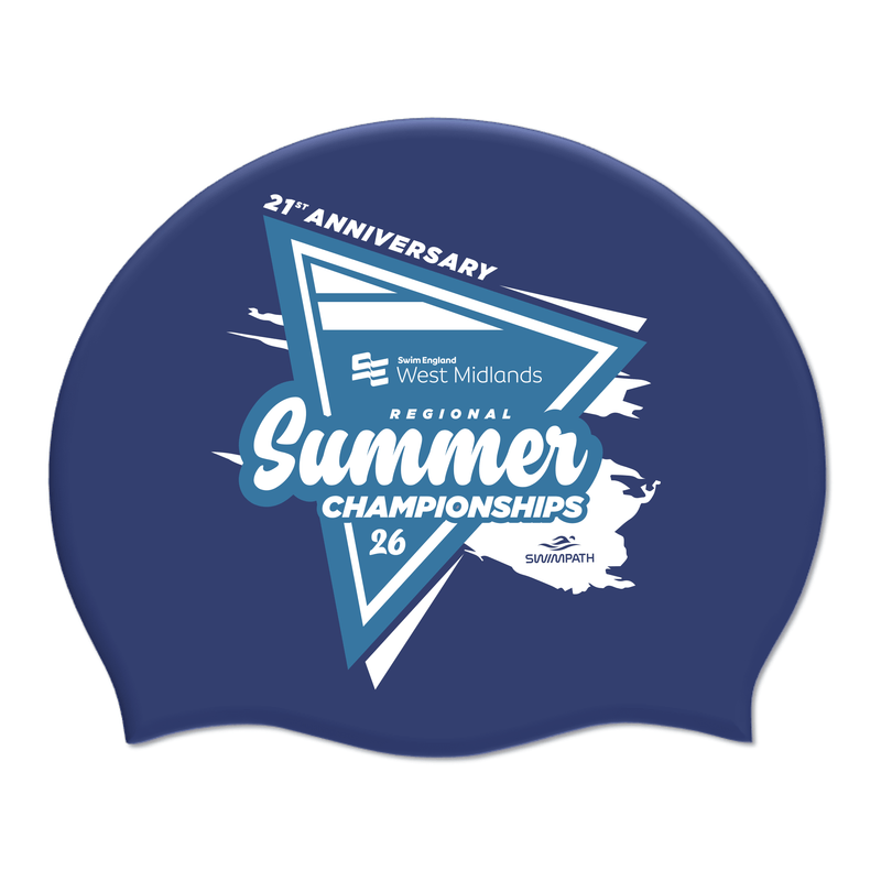 Swim England West Midlands Summer Regional Championships 2026 Silicone Suede Swimming Cap - Navy-Event-Swim England West Midlands-SwimPath