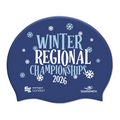 Swim England London Winter Regional Championships 2026 Silicone Suede Swimming Cap - Navy Blue