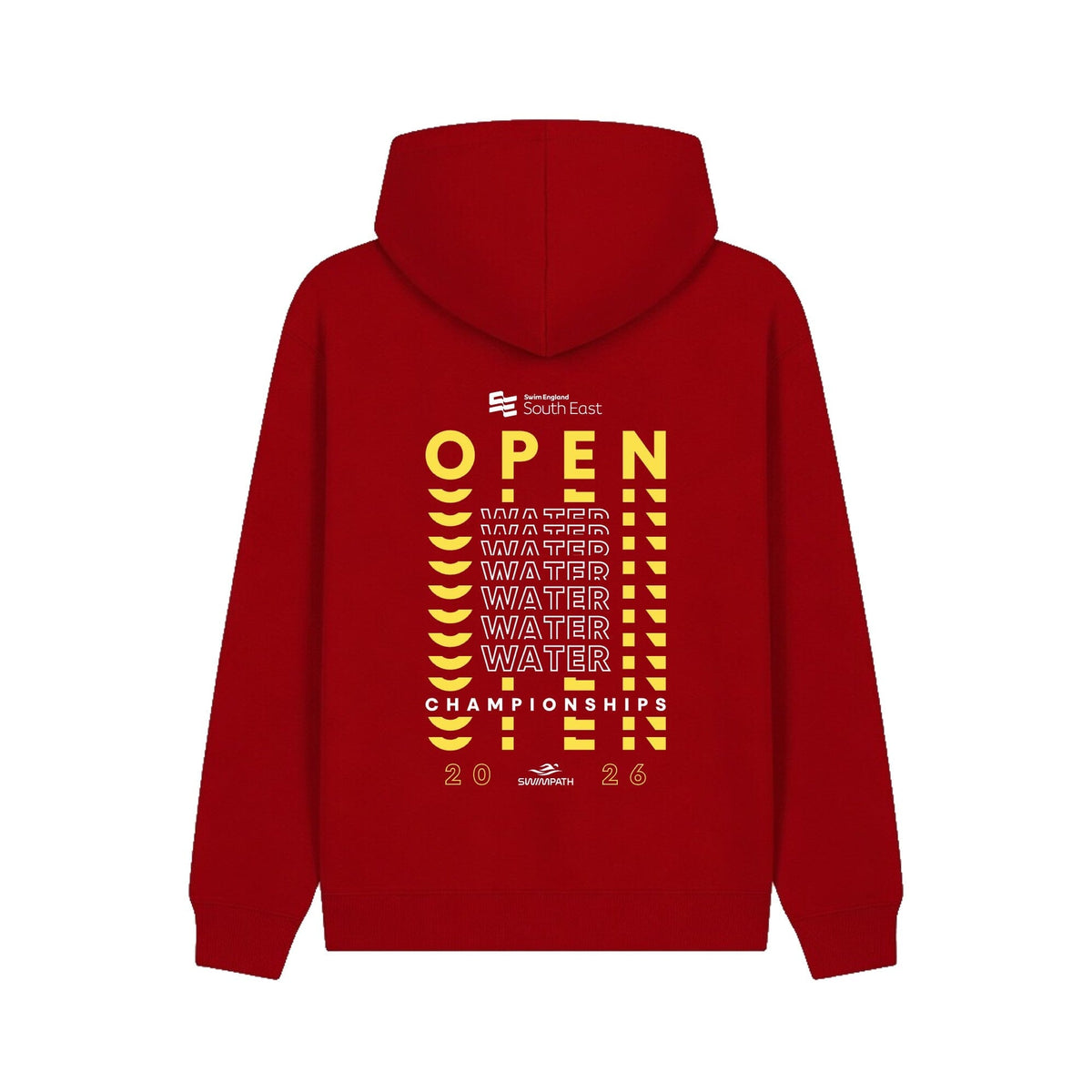 Swim England South East Open Water Championships 2026 Hoodie - Red-Event-Swim England South East-SwimPath