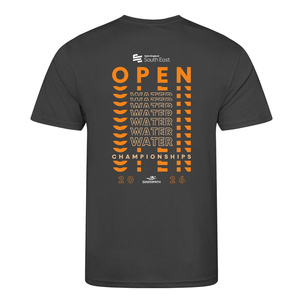 Swim England South East Open Water Championships 2026 T-Shirt - Charcoal-Event-Swim England South East-SwimPath
