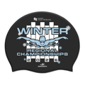 Swim England West Midlands Winter Regional Championships 2026 Silicone Suede Swimming Cap - Black