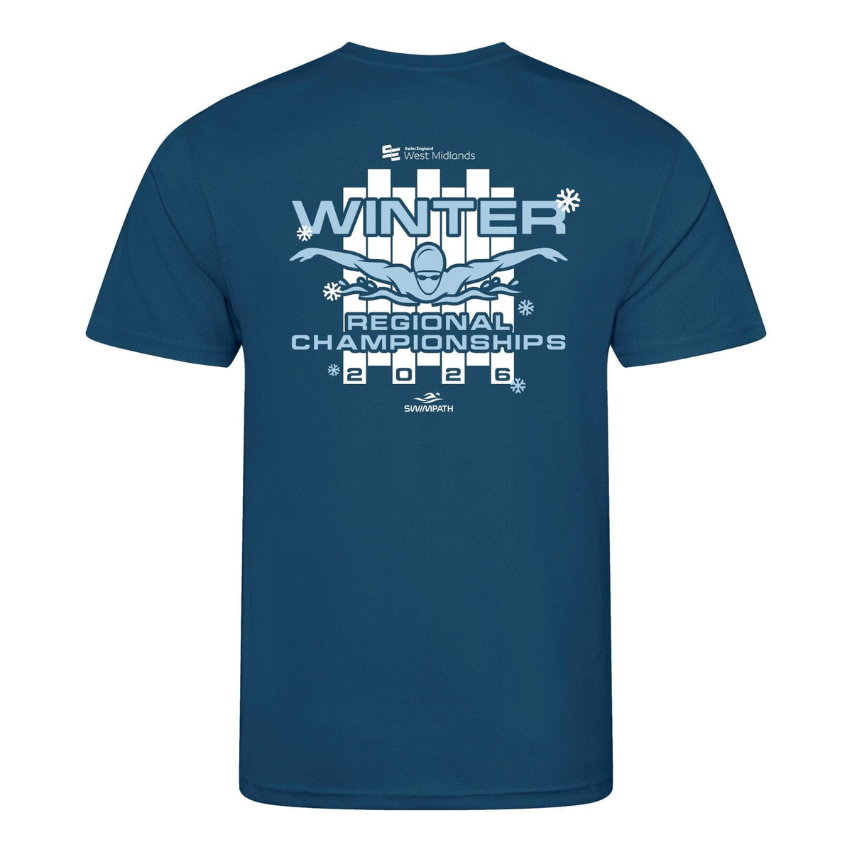 Swim England West Midlands Winter Regional Championships 2026 T-Shirt - Ink Blue