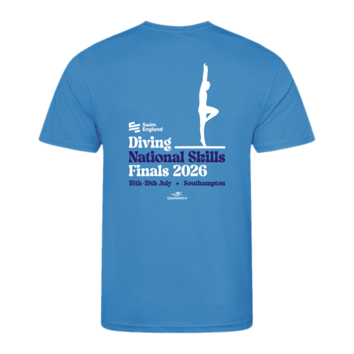 Swim England Diving National Skills Finals 2026 T-Shirt - Cornflower-Event-Swim England Diving-SwimPath