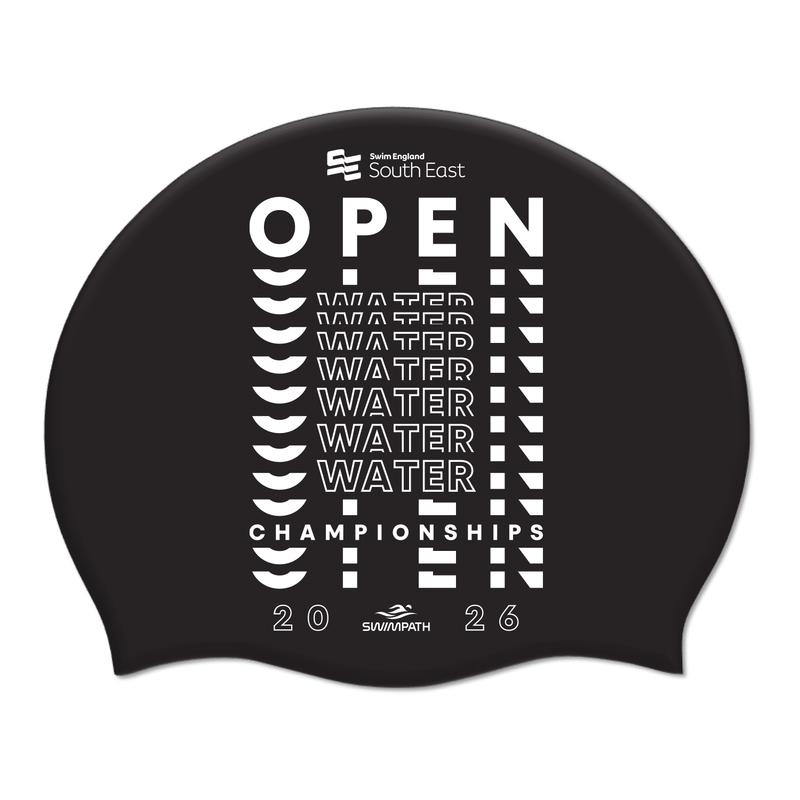 Swim England South East Open Water Championships 2026 Silicone Suede Swimming Cap - Black-Event-Swim England South East-SwimPath