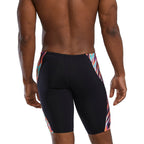 TYR Disarray Durafast Elite Blade Splice Men's Jammer - Orange/Multi-Training Jammers-TYR-SwimPath