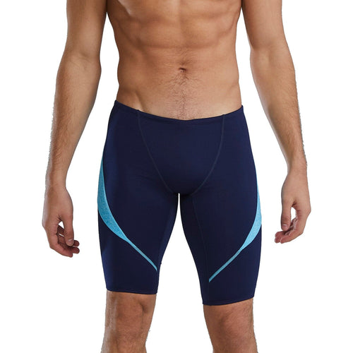 TYR Lapped Durafast Elite Blade Splice Men's Jammer - Light Blue/Aqua-Training Jammers-TYR-SwimPath