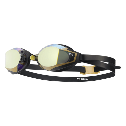 TYR Stealth X Mirror Racing Goggles - Gold/Black-Goggles-TYR-SwimPath