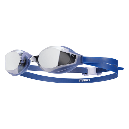 TYR Stealth X Mirror Racing Goggles - Silver/Purple-Goggles-TYR-SwimPath