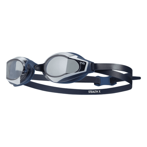 TYR Stealth X Racing Goggles - Smoke/Navy-Goggles-TYR-SwimPath