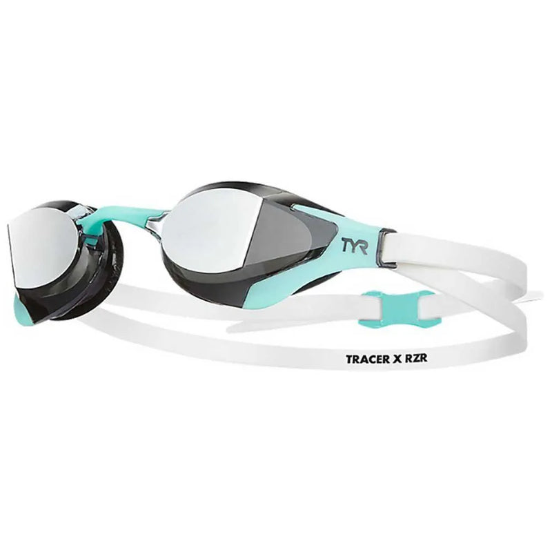 TYR Tracer-X RZR Mirrored - White/Grey-Goggles-TYR-SwimPath